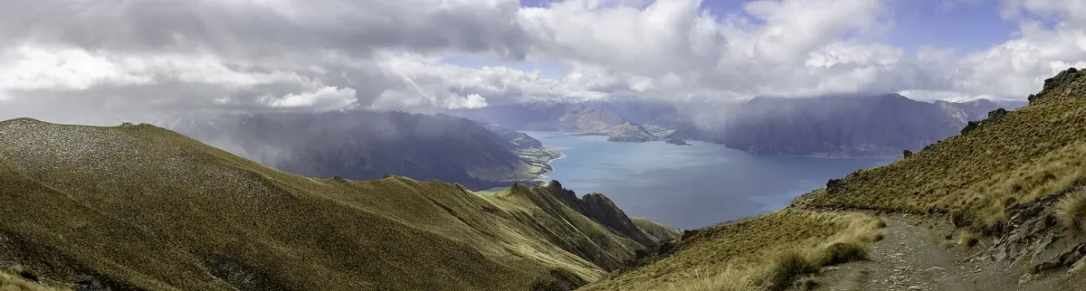 View from the Isthmus Peak trail to Lake Hawea