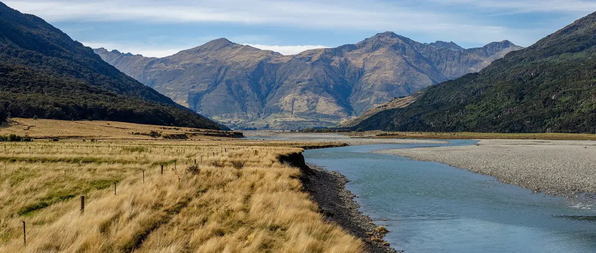 The Wilkin River near its confluence with the Makarora