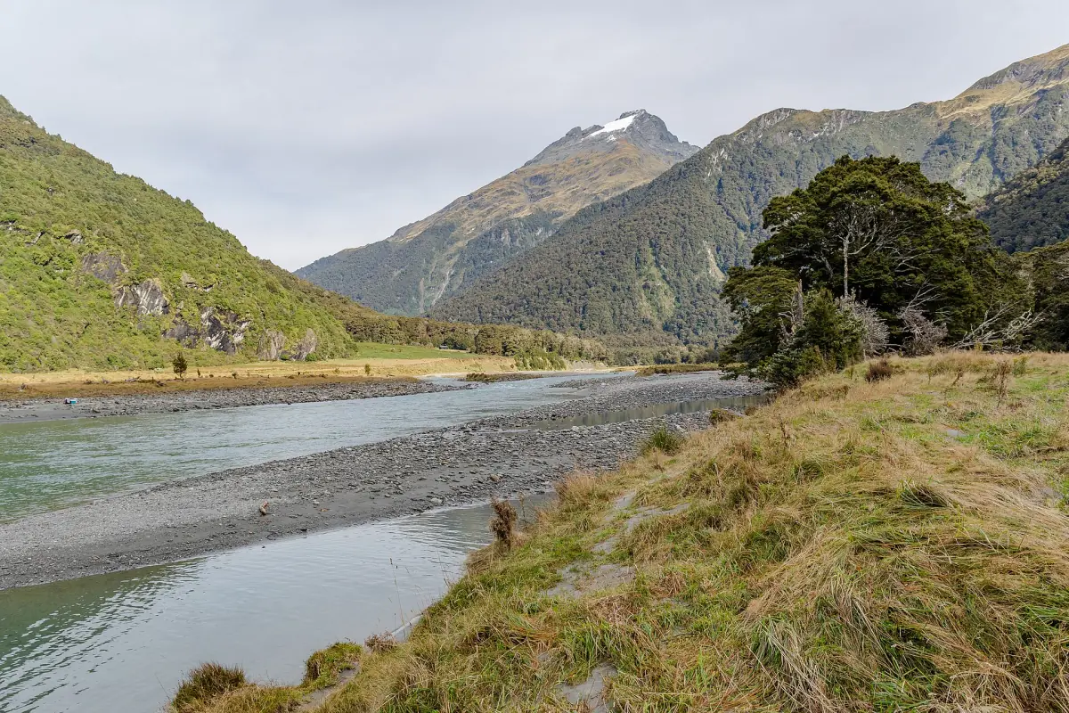 The Wilkin River valley with mountains